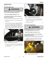 gehl-rt105-1050rt-compact-track-loader-service-manual-50950457-procedures-84.webp Gehl RT105 / Mustang 1050RT fan belt and shroud adjustment procedures with alternator and support bolt diagrams.