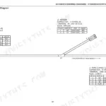 Gehl RT105 / Mustang 1050RT door harness wiring diagram with connector pinout tables and wire specs.