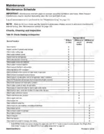 gehl-rt175-rt210-rt250-compact-track-loader-operator-manual-50940159-maintenance-106.webp Gehl RT175, RT210, RT250 maintenance schedule table showing daily, 250-hour, and 500-hour inspection and cleaning service procedures.