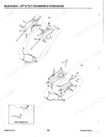 gehl-sl3510-sl3610-skid-loader-parts-catalog-904914-hydraulic-parts-28.webp Gehl SL3510, SL3610 exploded view of lift and tilt cylinders and hydraulic lines with numbered parts list components.