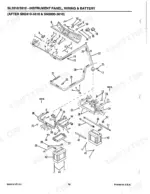 gehl-sl3510-sl3610-skid-loader-parts-catalog-904914-wiring-16.webp Gehl SL3510, SL3610 exploded view of instrument panel, wiring harness, and battery components for serial numbers after 2419 and 2000.