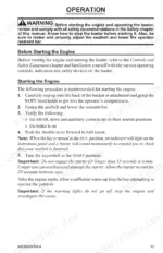 gehl-sl3635-sl3935-skid-steer-loader-operator-manual-908268-bp0904-operations-35.webp Gehl SL3635, SL3935 operator manual page detailing engine starting procedures, safety warnings, and pre-start checks.