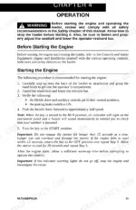 gehl-sl7810e-skid-steer-loader-operator-manual-917245-ep0310-operations-43.webp Gehl SL7810E operator manual page detailing engine starting procedures, safety warnings, and ignition operation steps.