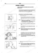 hino-j08c-ti-diesel-engine-shop-manual-93211-00720-procedures-25.webp Hino J08C-TI engine valve clearance checking and adjusting procedures, including flywheel and camshaft gear timing diagrams.