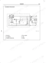 hino-j08c-ti-diesel-engine-shop-manual-93211-00720-wiring-198.webp Hino J08C-TI charging system circuit wiring diagram showing alternator, I.C. regulator, battery, and starter switch components.