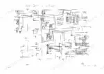 Hitachi EX200-3, EX200LC-3 excavator Full-sheet electric wiring diagram of the excavator with key switch, relays, monitor and controller circuits