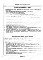 Hitachi EX200-3, EX200LC-3 excavator Engine section general repair instructions and notes on the workshop manual format