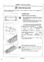 Hitachi EX200-3, EX200LC-3 excavator Cylinder head lower face warpage check with limits and water jacket pressure test