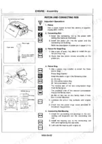 Hitachi EX200-3, EX200LC-3 excavator Piston and connecting rod assembly steps with piston ring installation illustrations