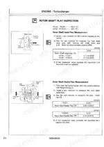 Hitachi EX200-3, EX200LC-3 excavator Turbocharger rotor shaft axial and radial play measurement with dial indicator