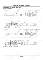 hitachi-zx140w-3-hydraulic-excavator-workshop-manual-wceb-e-00-boom-parts-550.webp Hitachi ZX140W-3 exploded view diagram for disassembly of boom and arm hydraulic cylinders with numbered components.
