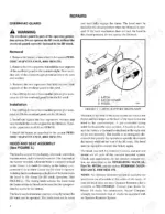 hyster-a1-00xl-variants-lift-truck-service-manual-897065-procedures-2.webp Hyster A1.00XL-N30XMH service manual page showing overhead guard removal, installation procedures, and a battery restraint latch diagram.