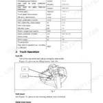 Hyster A3B5 technical specifications table and fork lift operation controls diagram with lift and lower button instructions.