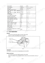 hyster-a3b5-electric-pallet-truck-operator-manual-4245858-operations-8.webp Hyster A3B5 technical specifications table and fork lift operation controls diagram with lift and lower button instructions.