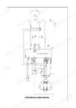 hyster-a3c2-a3b6-a3c3-pedestrian-straddle-truck-operator-manual-4245857-wiring-37.webp Hyster A3C2, A3B6, A3C3 wiring diagram for 1230-2402 controller, motors, battery, and handheld unit connections.