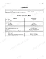 hyster-ap20z-aerial-work-platform-service-manual-4131885-specs-239.webp Hyster AP20Z service manual page showing truck weight and Master Drive Unit (MDU) technical specifications table.