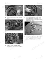 hyster-h2-0ut-h2-5ut-h3-0ut-h3-5ut-internal-combustion-forklift-truck-service-manual-4259276-procedures-55.webp Hyster H2.0UT, H2.5UT, H3.0UT, H3.5UT brake system service manual showing steps to remove brake shoes, springs, and cylinder.