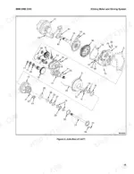 Hyster J1.5UT, J2.0UT, J2.5UT, J3.0UT, J3.5UT exploded view diagram of the axle box and driving system components.