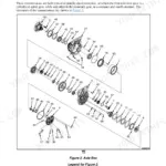 Hyster J30UTT, J35UTT, J40UTT exploded view diagram of the transmission axle box assembly with numbered component parts list.