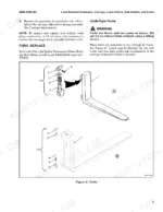 Hyster N50FA, N40-45FR... V30ZMD manual: Exploded view diagram of hook-type fork replacement and latch pin assembly components.