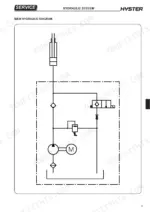 hyster-p1-6-p1-8-p2-0-p2-2-pedestrian-tiller-operated-pallet-truck-service-manual-4138678-hydraulic-115.webp Hyster P1.6, P1.8, P2.0, P2.2 main hydraulic system diagram showing pump, motor, relief valve, and cylinder components.