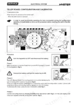 hyster-p2-0hl-electric-pallet-truck-service-manual-4005090-calibration-97.webp Hyster P2.0HL tiller board configuration and calibration procedure with circuit board diagram and LED display steps.