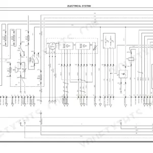 Hyster P2.0S electrical system wiring diagram showing traction motor M1, encoders B1/B2, controller A1, and console connections.