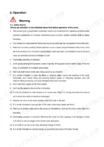 Hyster P2.0UTS operation manual page listing 16 safety norms and warnings for electric pallet truck operation.