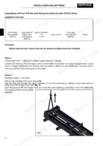 hyster-r1-4-variants-retractable-truck-service-manual-2324864-procedures-32.webp Hyster R1.4, R1.6, R1.6n, R2.0, R2.5, R1.6HD, R2.0HD mast unloading and installation procedure with lifting diagram.