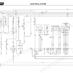 Hyster RS1.6N electrical system wiring diagram showing fuses, steering wheel sensor, and controller connections.