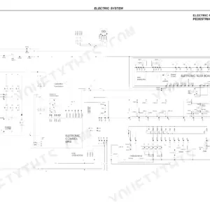 Hyster S1.0C, S1.2C, S1.5C electric functional wiring diagram for pedestrian model tiller control and electronic control