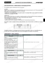 Hyster S1.0E, S1.2E, S2.4HBE troubleshooting table for Combi Module Node 2 Master alarm codes 8, 17, and 18.