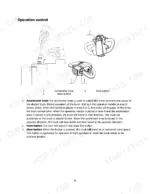 hyster-t3-0uts-stand-drive-electric-tow-tractor-operator-manual-4279854-operations-8.webp Hyster T3.0UTS operation control diagram showing tiller handle, accelerator knob, horn button, and slow button functions.