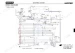 Hyster T7.0HS3, T8.0HS4 electrical system wiring diagram showing inverter connectors, fuses, and motor sensors.