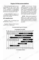 j-i-case-580e-580se-loader-backhoe-operator-manual-9-8893-maintenance-96.webp J I Case 580E, 580SE engine oil recommendations chart, API classifications, and temperature-based oil grade selection guide.