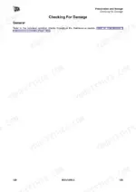 jcb-55-z-1-57-c-1-excavator-operator-manual-9831-1250-page-141.webp JCB 55Z-1, 57C-1 operator manual page for Checking For Damage, referencing maintenance schedules and procedures.