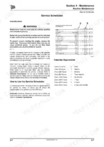 jcb-js200w-wheeled-excavator-service-manual-9803-9540-6-maintenance-77.webp JCB JS200W Tier III maintenance manual showing engine service schedule table and calendar hour equivalents.