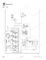 jlg-642-variants-telehandler-service-manual-31211033-hydraulic-230.webp JLG 642, 742, 943, 1043, 1055, 1255 hydraulic system schematic showing main control valve, steering unit, and piston pump.