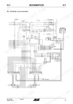 JLG Toucan Junior 6, 8 wiring diagram for lower control box, showing relays, controllers, and motor connections.