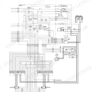 JLG Toucan Junior 6, 8 wiring diagram for lower control box, showing relays, controllers, and motor connections.