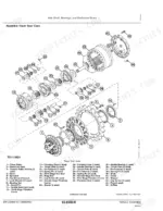 john-deere-160glc-excavator-repair-manual-tm13349x19-hydraulic-parts-94.webp John Deere 160GLC exploded view diagram of travel gear case, axle shaft, bearings, and reduction gears with numbered parts list.