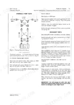 John Deere 2840 hydraulic pump test diagram, stand-by pressure check, and rockshaft flow control valve testing procedures.