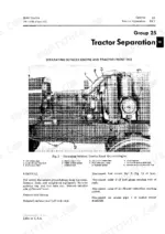 John Deere 2840 tractor separation procedure showing engine and front end components with numbered diagram and removal steps.