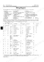 John Deere 2840 electrical system wiring diagram component list and wire color identification table.