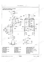 John Deere 3150 tractor separation lifting device diagram for Sound-Gard body or Roll-Gard removal with component dimensions.