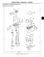 john-deere-7h17-7h19-commercial-walk-behind-mowers-technical-manual-tm2133-hydraulic-125.webp John Deere 7H17, 7H19 exploded view diagram of hydrostatic pump components for power train hydraulic repair.