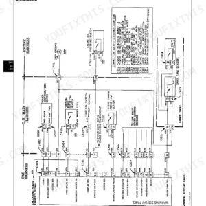 John Deere CTS II wiring diagram for warning display panel, showing harness connectors, sensors, and power distribution.