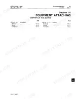 john-deere-jd855-technical-manual-equipment-attaching-611.webp John Deere JD855 crawler loader equipment attaching section contents for drawbar and towbar
