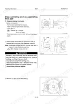 kawasaki-50zv-wheel-loader-shop-manual-93205-00161-drivetrain-parts-47.webp Kawasaki 50ZV front axle assembly disassembly and reassembly procedure with diagrams of axle housing, differential, and sun gear.