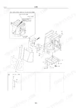 kawasaki-70z-v-wheel-loader-parts-catalog-93308-00144-cab-parts-332.webp Kawasaki 70Z V cab exploded view diagram showing glass, panels, and mounting hardware components with reference numbers.